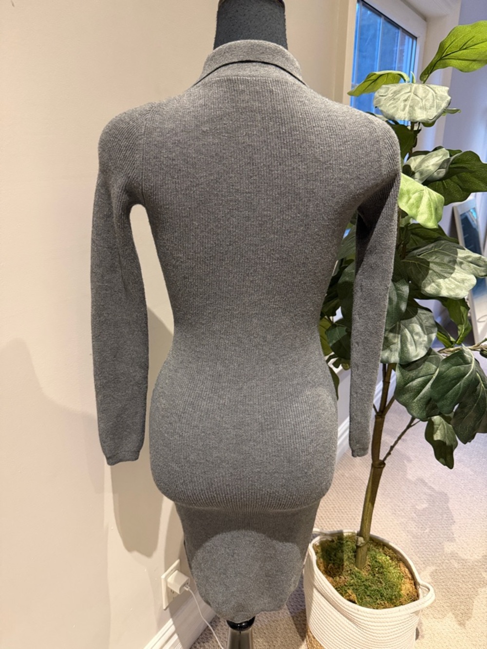 WILFRED ARITZIA COVE DRESS RIBBED KNIT POLO SWEATER DRESS - Picture 5 of 14